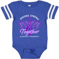 thumbnail image 3 of Inktastic Staying Strong Together Alzheimer's Awareness Purple Ribbon Boys or Girls Baby Bodysuit, 3 of 5