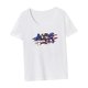 thumbnail image 5 of Camiseta para Mujer Yinane Trajes de Verano camiseta de manga corta Suave para Deportes Calle Vacaciones S, 5 of 7
