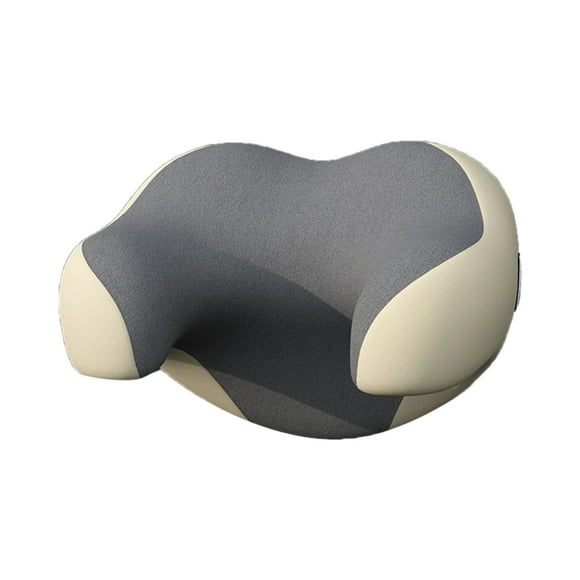 Car U Shaped Pillpw Headrest Memory Foam Cushion Neck Rest Pillow for Automobiles Apricot Gray