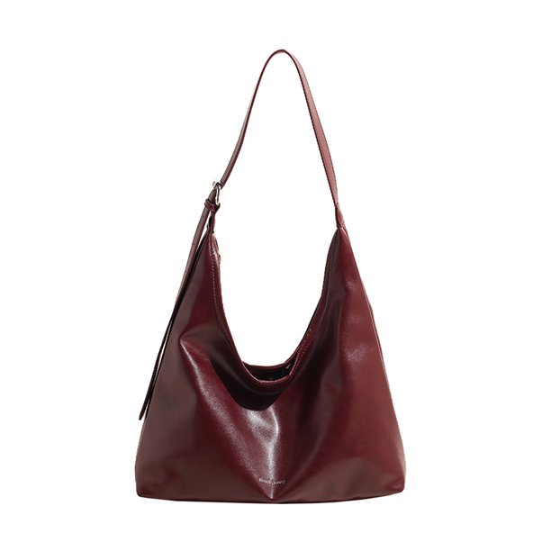 Bolso Con Asa Superior Elegante Hombro A La Diario Color Sólido PU para Mujer