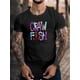 thumbnail image 1 of Camiseta creativa con estampado de cangrejo para hombre, informal, de manga corta y cuello redondo, para verano y actividades al aire libre., 1 of 8