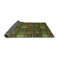 thumbnail image 2 of Ahgly Company Indoor Square Checkered Turquoise Blue Modern Area Rugs, 5' Square, 2 of 4
