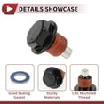 thumbnail image 4 of Unique Bargains 1 Set Oil Drain Plug for Toyota Tacoma Tundra Camry Corolla 4Runner Oil Pan Drain Bolt Screw Thread Repair No.9043012031 Red Metal Magnetic M12x1.25, 4 of 7