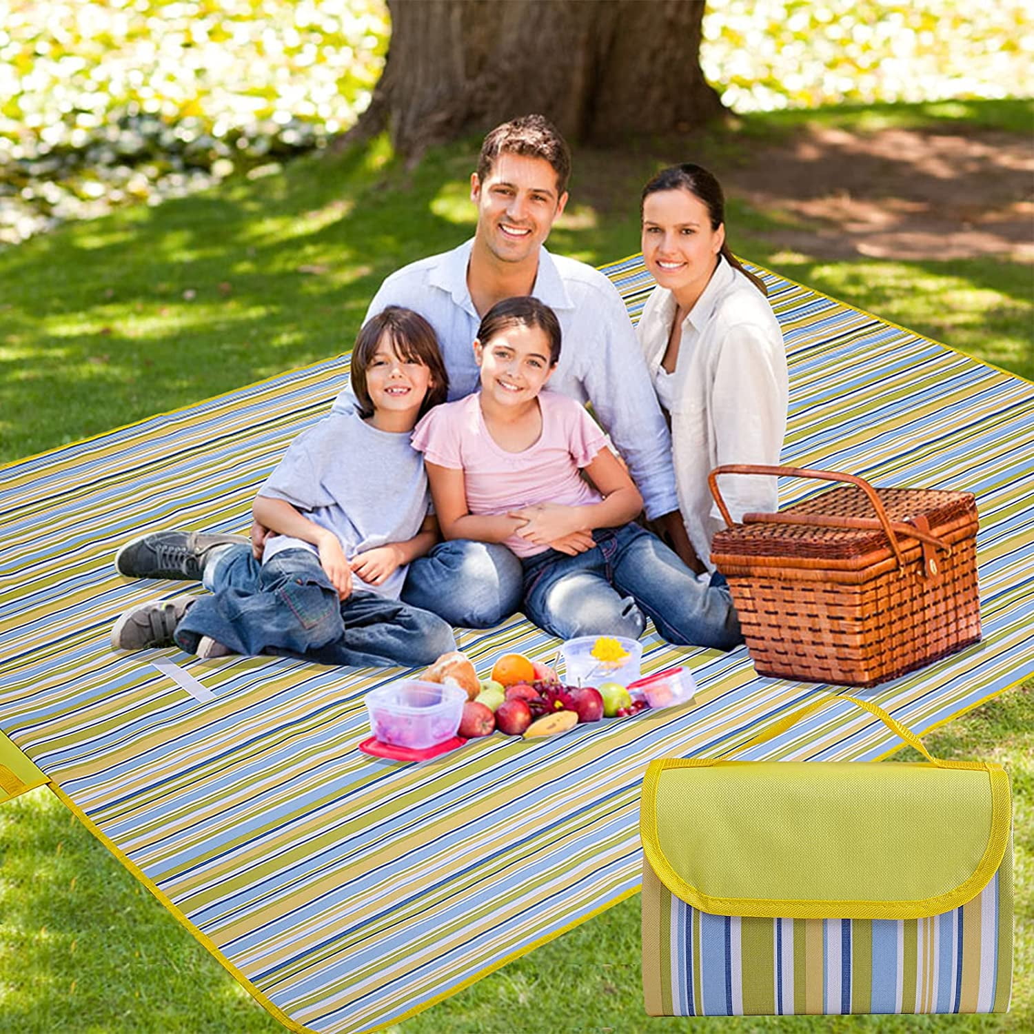 Picnic Blankets Mat Waterproof Foldable Extra Large Mat for