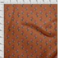 thumbnail image 3 of oneOone Polyester Lycra Fabric Leaves & Floral Block Printed Craft Fabric BTY 56 Inch Wide, 3 of 4