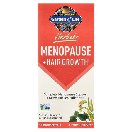 Garden of Life Herbals Menopause + Hair Growth 30 Vegan Softgels