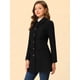 thumbnail image 3 of INSPIRE CHIC Abrigo de invierno con cuello de piel sintética de un solo pecho para mujer Negro XL, 3 of 6