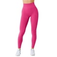 thumbnail image 1 of Gibobby Yoga leggings Pantalones de yoga para mujer, sin costuras, ajustados a la cadera, de talle , elásticos, de secado rápido, transpirables(Rosa caliente,CH), 1 of 5