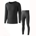 thumbnail image 1 of Men's Thermal Underwear Set Winter Base Layer Top & Bottom Ultra Soft Long Set, Gray, 2XL, 1 of 7