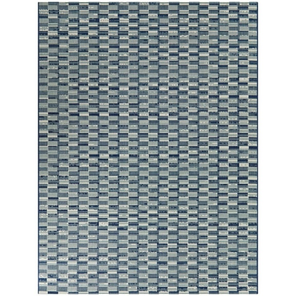 Balta Joan Checkered Indoor/Outdoor Area Rug 5'3" x 7' - Blue