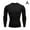 Black, variant on Men Long Sleeve Compression Sports Blouse Thermal Base Layer T-shirt Tights Tops Z9K0