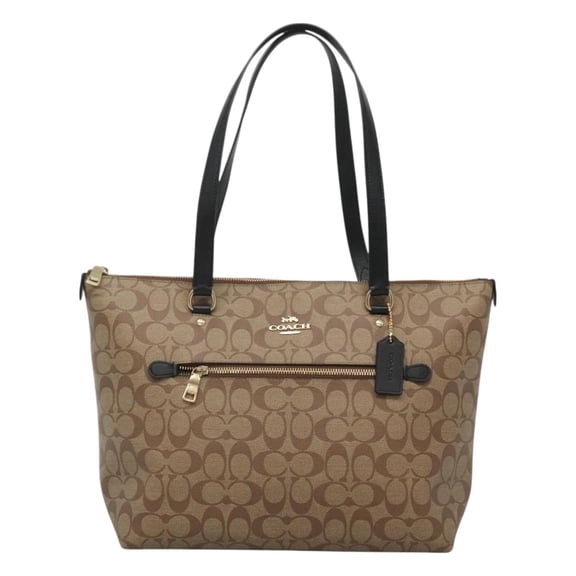 Pre-Owned Coach Shoulder Bag Leather Brown Canvas Bag