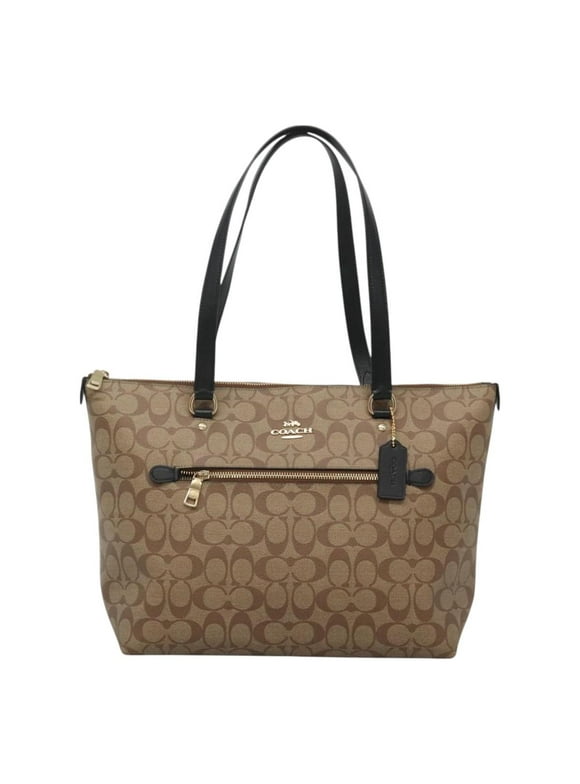 Pre-Owned Coach Shoulder Bag Leather Brown Canvas Bag