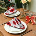 thumbnail image 3 of GZHJMY Red Flowers Cloth Napkins Washable Reusable Polyester Dinner Napkins 20 x 20 Inch for Home Weddings Parties Holiday Table Napkins Set of 1, 3 of 6