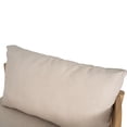 thumbnail image 5 of Christopher Knight Home Mid-Century Outdoor Wood Lounge Chair with Slat Seating & Cushion, Beige, 5 of 11