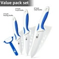 thumbnail image 3 of 3-Piece Ceramic Knife Set with Covers-Sharp White Blade Rust Proof Kitchen Knives Stain Resistant Household Vegetables Slicing Tool, 3 of 3