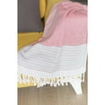 thumbnail image 2 of Mike&Co. New York Turkish Cotton Handwoven Single Throw Blankets with Tassels Red, 2 of 5