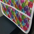 thumbnail image 3 of Cartoon Microwave Oven Cover, Colorful Vivid Vibrant Coffee House Inspired Modern Vintage Retro Mugs Cups Print, Water Resistant Organizer with Pockets for Kitchen, 36" x 12", Multicolor, by Ambesonne, 3 of 4