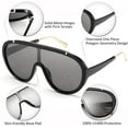 thumbnail image 5 of FEISEDY Oversized One Piece Sunglasses Women Men Fahion Siamese Lenses Retro Design B2580, 5 of 14