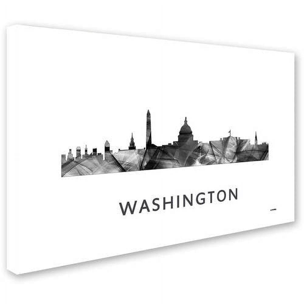 Trademark Fine Art 'Washington DC Skyline WB-BW' Canvas Art by Marlene Watson