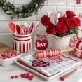 thumbnail image 5 of Pink Buffalo Plaid Heart Love Valentines Day Kitchen Towels Set of 2,Leaves Dish Hand Towels Holiday Anniversary Weing Seasonal Decorations, 5 of 6
