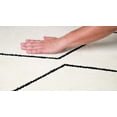 thumbnail image 4 of 8' X 11' Beige and Black Geometric Power Loom Distressed Non Skid Area Rug, 4 of 6