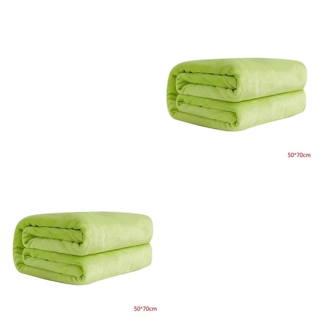 Manta de franela Bewildely portátil Verde 50x70cm 2Conjunto