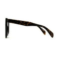thumbnail image 4 of Squared Horn Rim Hipster Chic Plastic Boyfriend Rectangle Sunglasses Tortoise Brown, 4 of 4