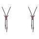 thumbnail image 3 of Corbatas doradas para hombre Sonducket accesorios de ropa ajustables de vaquero americano collar estilo occidental regalo de corbata con metal rojo, 3 of 6