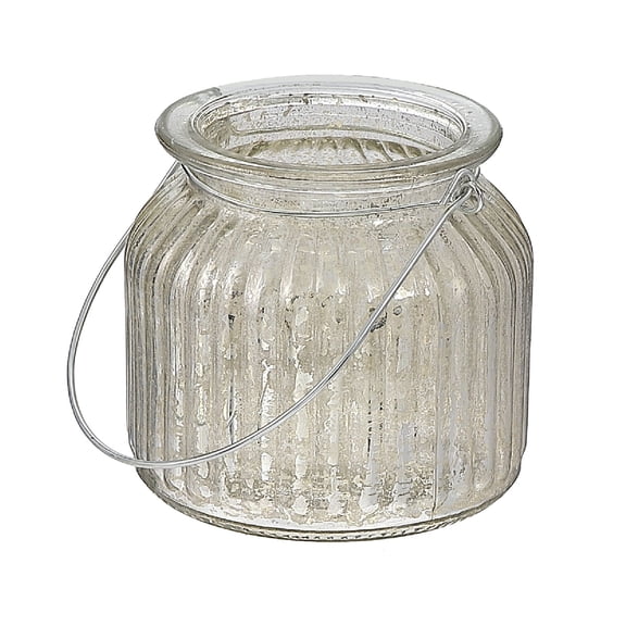 Maison Concepts Ribbed Mercury Glass Tealight Holder S (4 L X 5 W X 4 H)