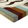 thumbnail image 2 of Ambesonne Funny Fitted Sheet, Man Moustache Glasses, Twin XL Size, Multicolor, 2 of 3
