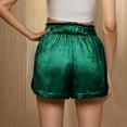 thumbnail image 5 of YUGYXL Women's Sequin Shorts Drawstring Classic Party Shorts Stretch Waist Vacation Shorts with Pockets Green M, 5 of 8