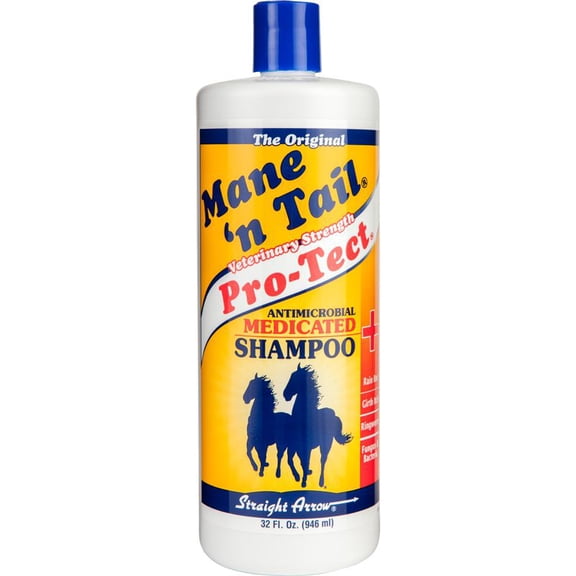 Mane 'n Tail Pro-Tect Veterinary Strength Medicated Shampoo 32 oz – Antimicrobial Formula for Skin Treatment & Prevention, pH Balanced for Clean, Conditioned Coat