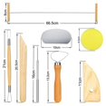 thumbnail image 5 of Herramienta de tallado de cerámica, herramienta de moldeado de Labone, herramientas manuales de madera, escultura de arcilla cerámica, 8 Uds. Sincero Electrónica, 5 of 5