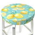 thumbnail image 3 of Naloa Yellow Lemon Round Bar Stool Cushion Cover 12-14 inch, Fits Kitchen, Office, Restaurant Chairs - 13 inch, 3 of 7