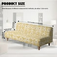 thumbnail image 2 of SCRAWLGOD Daisy Floral Plaid Print White Beige Stretch Futon Slipcover Armless Sofa Cover Futon Mattress Covers Without Armrests Sofa Bed Furniture Protector Covers with Elastic Bottom, 2 of 7