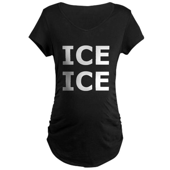 CafePress - Ice Ice (Baby) Maternity T Shirt - Maternity Dark T-Shirt