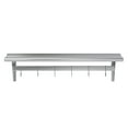 thumbnail image 2 of AmGood 12 in. X 48 in. Stainless Steel Wall Mounted Pot Rack with Shelf and 6 Double Sided Chrome Plated Hooks | NSF, 2 of 5