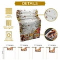 thumbnail image 5 of ERUNPONLY Fall Gnomes Table Runner - 60 Inch Long Thanksgiving Pumpkin Squirrel Sunflower Leaves Cotton Linen Blended Dress Scarves Farmhouse Table Runner for Kitchen Dining, Coffee Table, 13" x 60", 5 of 8