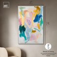 thumbnail image 5 of Brushstroke Bliss Canvas Modern Color Abstract by Art Remedy, Silver Frame, 36" x 54", 5 of 7
