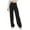 Black, variant on Women's High Waisted Straight Leg Pants Stretchy Business Casual Pants Button Down Work Trousers with Pockets