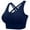 #45 Dark Blue, variant on Kddylitq High Impact Sports Bra for Women - Criss-Cross Back Molded Cups Hook and Eye Closure - High Support Running Bra Gray S