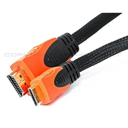 Pro Replacement Video Cable - NiceTQ 6FT Braided Nylon Mini HDMI Video/Audio TV Cable Cord For RCA 10 Viking Pro RCT6303W87 / RCT6303W87DK Tablet