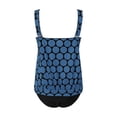 thumbnail image 5 of Aihuaihua Women's Polka Dot Tankini Swimsuit Swim Tank Top Tummy Control Bathing Suit with Black Bottoms Two Piece Swimwear Light Blue XXXXL, 5 of 6