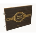 thumbnail image 7 of Darling Souvenir Personalized Engraved Laser Cut Wedding Guest Book Wooden Cover Sign-in Book Registry Guestbook Scrapbook-D7, 7 of 7