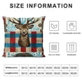 thumbnail image 5 of Christmas Decorations Christmas Pillow Covers Love Pillow Cover Red Xmas Series Cushion Cover Zippered Square Wood Elk Pillowcase for Bedroom ( ), 5 of 5