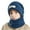 Navy, variant on UQJfacai Fashion Winter Kids Hat Scarf Set for Boys Girls Toddler Knit Thick Warm Fleece Lined Beanie Hats Neck Warmer Set Cold Weather 4-10 Years