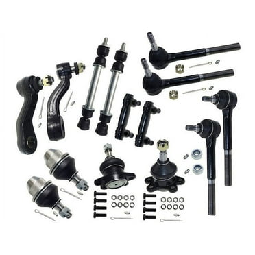 Front Ball Joints Tie Rods Sway Bar Links Kit - 14 Piece - Compatible with 2000 Cadillac Escalade 5.7L V8 4WD (With Stamped Steel Control Arms with 45.79mm Press-Fit Type Ball Joints Only)