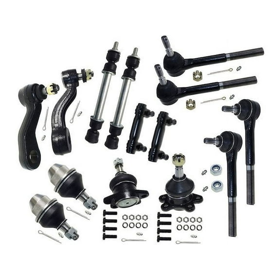 Front Ball Joints Tie Rods Sway Bar Links Kit - 14 Piece - Compatible with 2000 Cadillac Escalade 5.7L V8 4WD (With Stamped Steel Control Arms with 45.79mm Press-Fit Type Ball Joints Only)