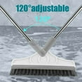 Extendable 2 in 1 Grout Brush with Squeegee, 44'' Shower Cleaner